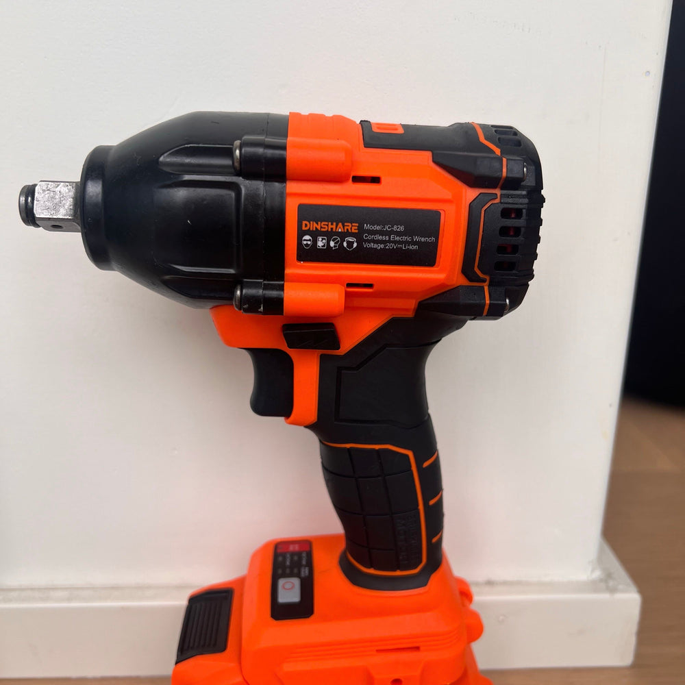 
                  
                    Dinshare 20V Impact Driver with 4.0Ah battery for tire and auto repair.
                  
                