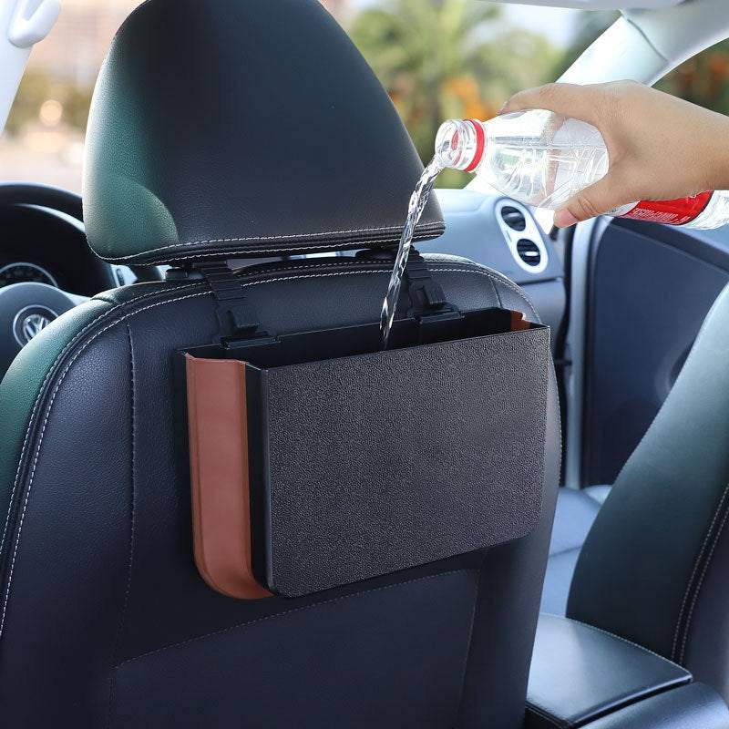 
                  
                    Foldable seatback hanging storage container in car, classic black, waterproof, multifunctional.
                  
                
