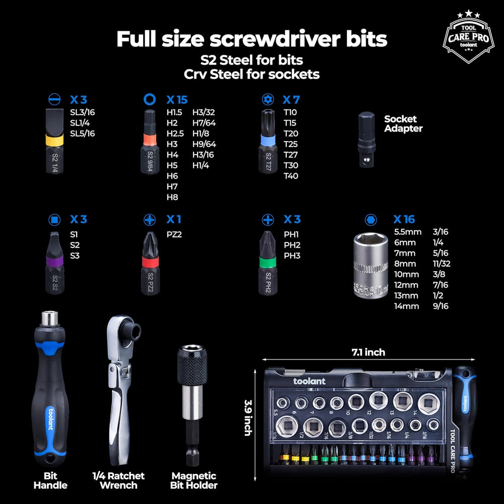 
                  
                    52pcs Mini Ratchet Wrench Set with S2 Steel Bits and Sockets
                  
                