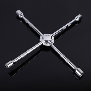 
                  
                    18-inch heat-treated steel cross wrench on black background for vehicle bolt and nut applications.
                  
                