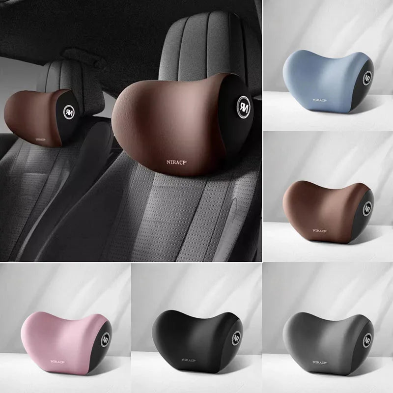 Memory Foam Car Neck Pillow - Comfortable Travel Headrest & Support