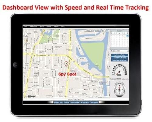 
                  
                    GPS vehicle tracker displaying dashboard view with speed and real-time tracking.
                  
                
