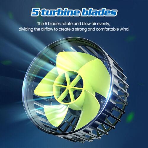 
                  
                    12V/24V dual head dashboard cooling fan with 5 turbine blades for strong airflow.
                  
                